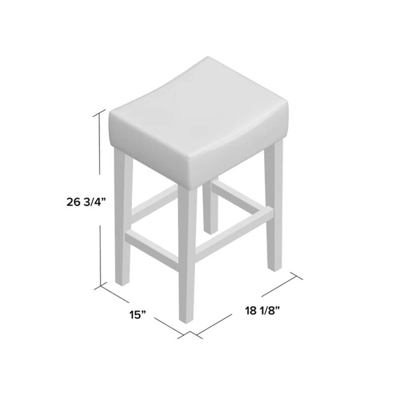 High Barstool Set of 2, Wood Frame Upholstered Dining Chair, Backless Counter Chair, Living Room Lounge Entertainment Chair