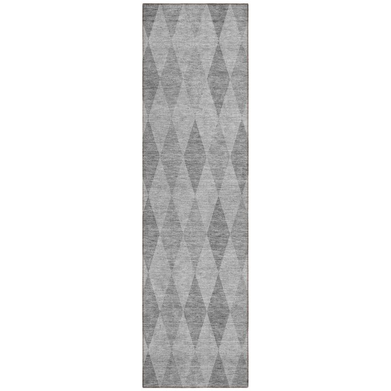 Machine Washable Indoor/ Outdoor Argyle Chantille Rug