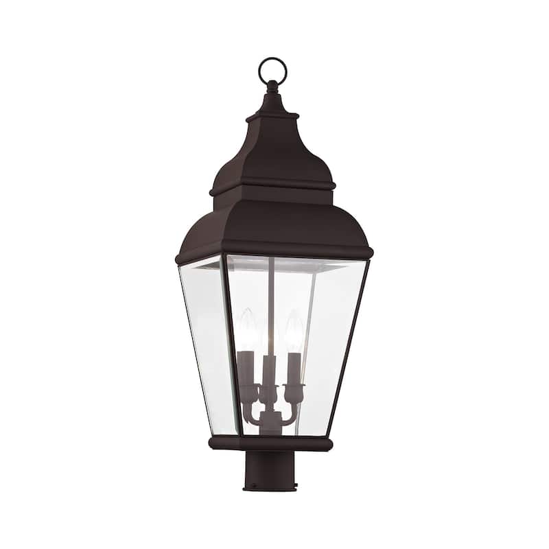 Livex Lighting Exeter 3 Light 28-1/4" High Outdoor Single Head Post