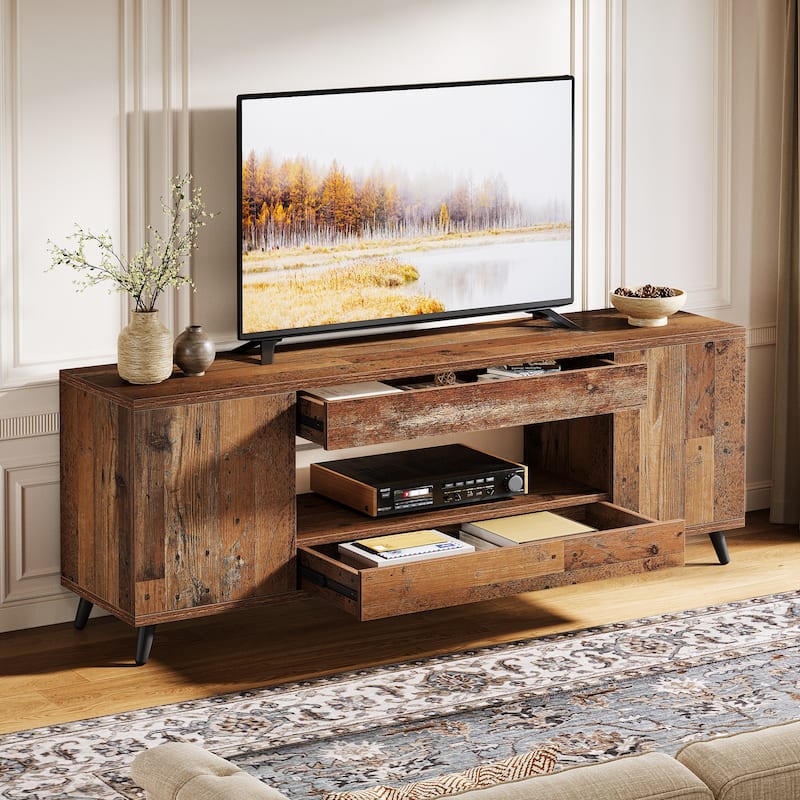 63" TV Stand for TV Up To 75'', Entertainment Center Media TV Console Cabinet