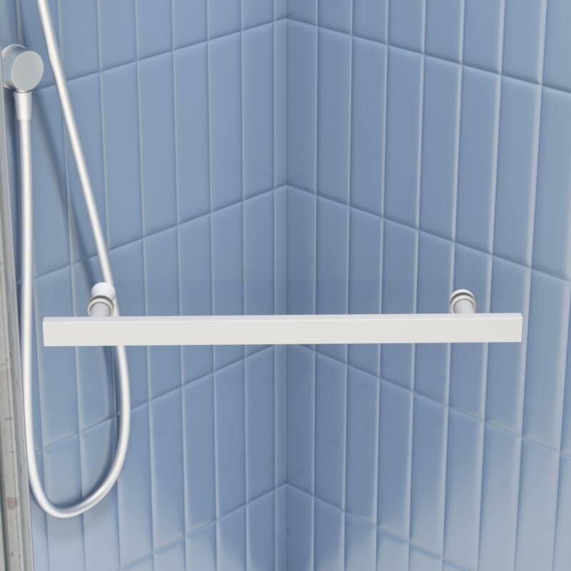 34.75" W x 72" H Aluminum Frameless Shower Enclosure