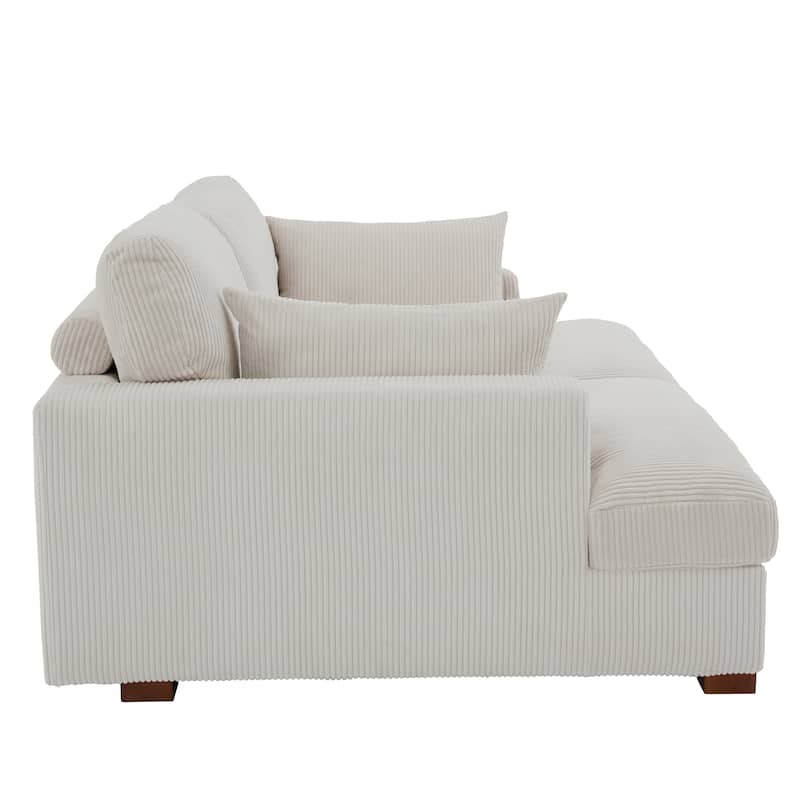 Modern Corduroy Modular Sectional Sofa Chaise Couch Bed