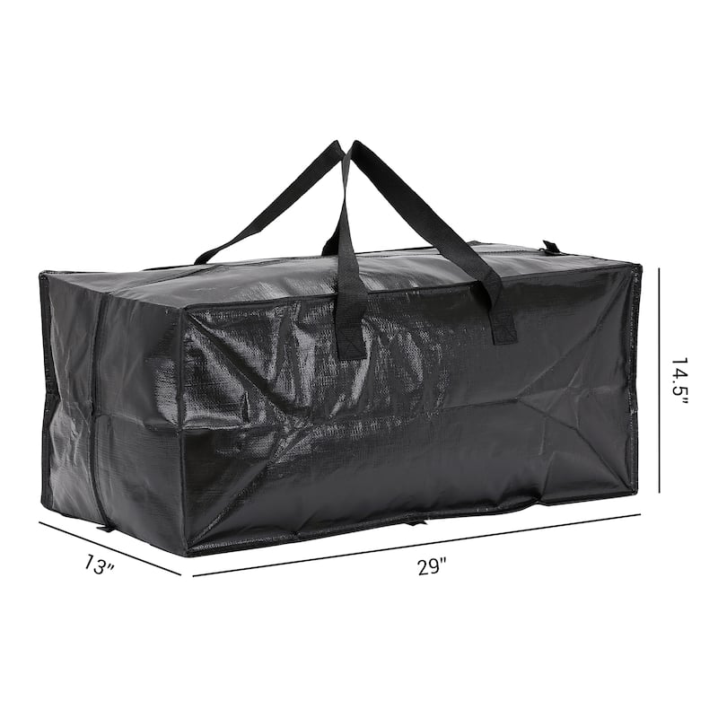 1 Pack Clothes Storage, Storage Bags,Moving Bags for Organizing Blankets,Clothing,Closet Organizers and Storage with Handles - Black - 29*13*14.5in