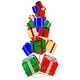 preview thumbnail 2 of 5, Puleo International 10.8' Pre-Lit Christmas Giftbox Tree Christmas Holiday Decor with 1000 Dual-Colored LED Lights - Multi-Color