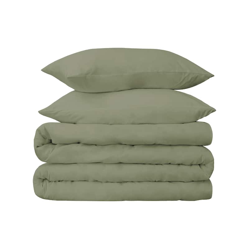 Superior Egyptian Cotton 650 Thread Count Solid Duvet Cover Set