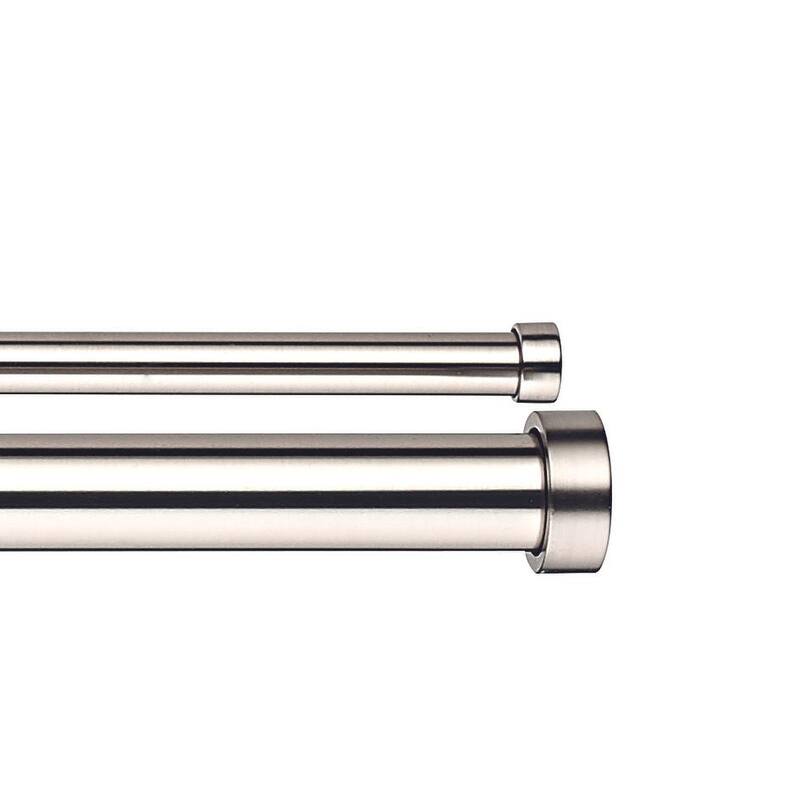 Linen Avenue End Cap Double Window Curtain Rod Set