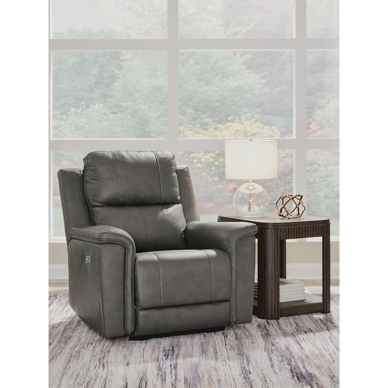 Signature Design by Ashley Burnley Power Recliner - Gray