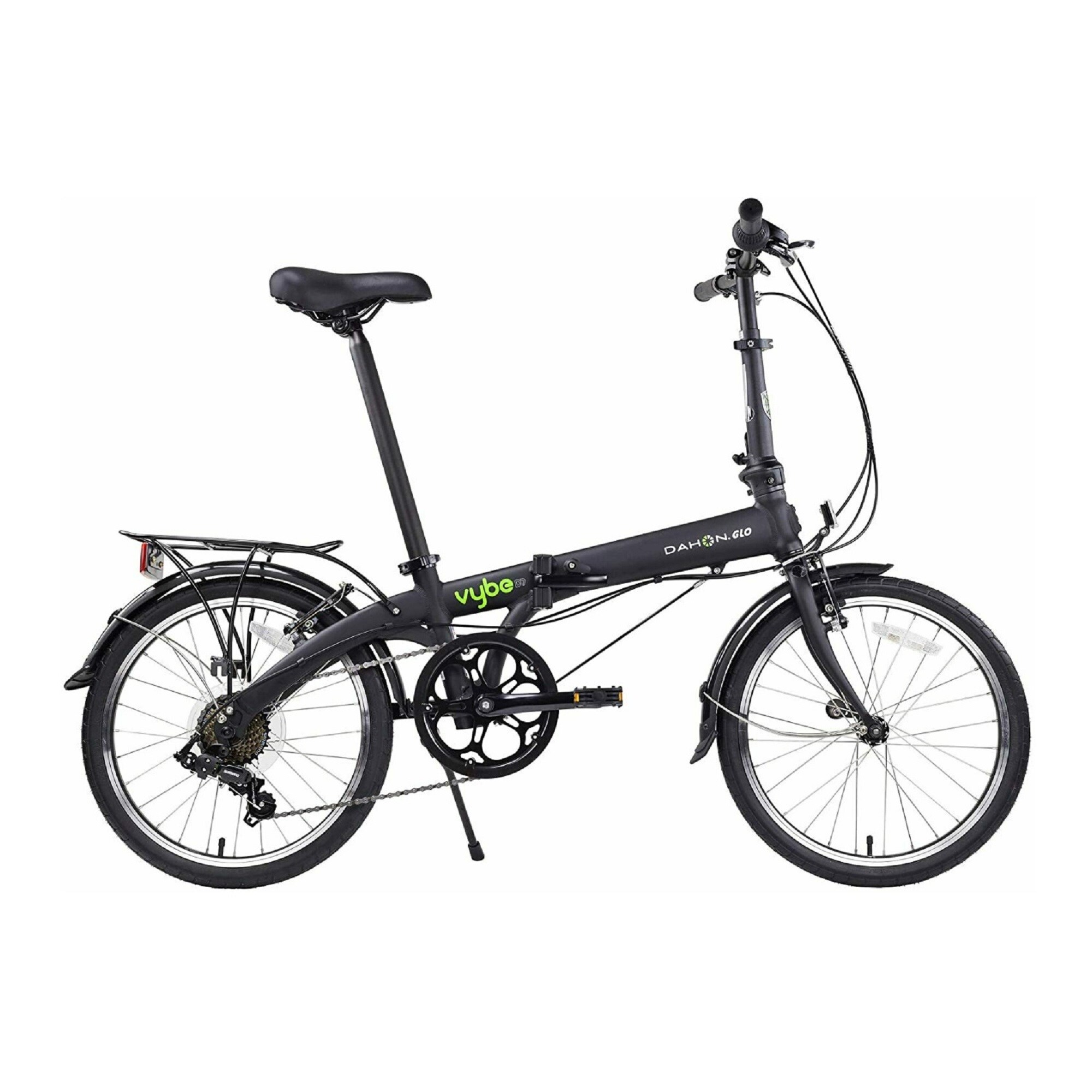 Dahon VYBE D7 Folding Bike (Black) with Dahon Foldable Carry Bag