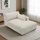 preview thumbnail 86 of 150, 42" W Plush Corduroy Upholstered Chaise Lounge Sleeper for Living