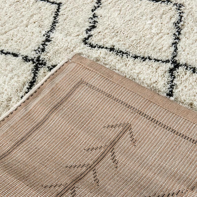 Geometric Bohemian Shag Rug