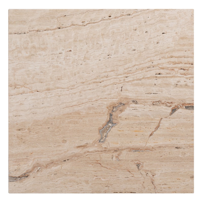 SAFAVIEH Couture Izzat Square Marble Accent Table - 21 In W x 21 In D x 12 In H - 21"W x 21"D x 12"H