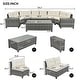 preview thumbnail 6 of 25, 8-pieces Outdoor Wicker Round Sofa Set, Half-Moon Sectional Sets All Weather