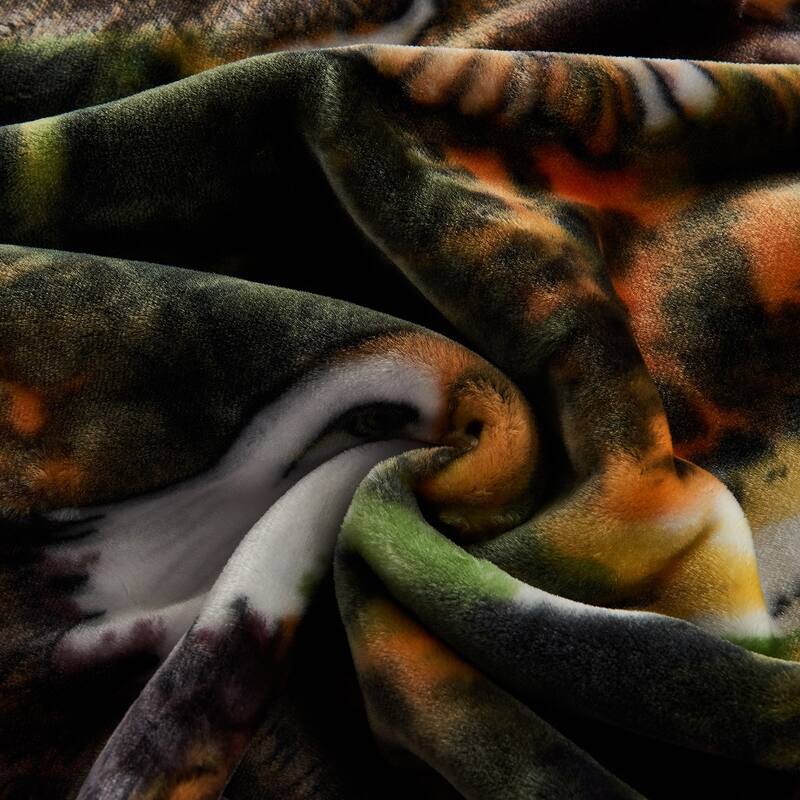 2 Layer King Size Fluffy Chunky Large Raschel Blanket Super Soft Faux Fur Blanket