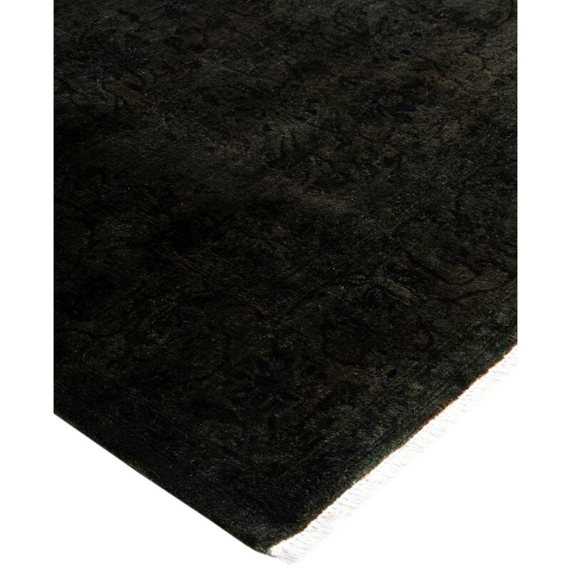 Overdyed One-of-a-Kind Hand-Knotted Area Rug - Black - 3' 2" x 5' 3"