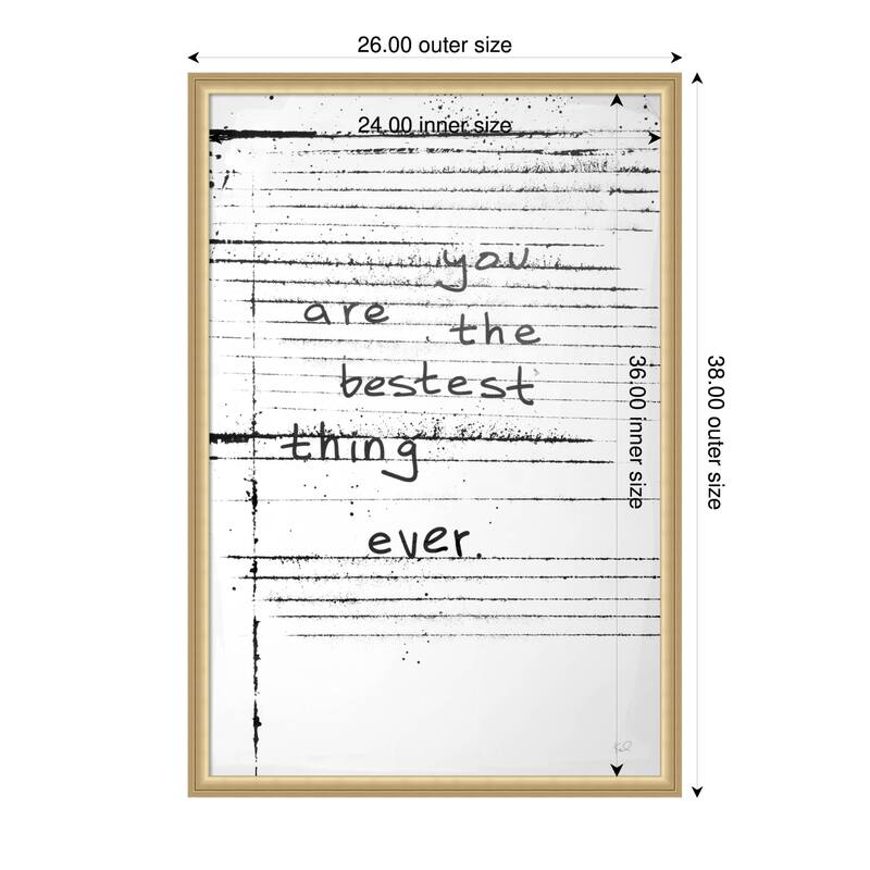 Amanti Art Framed Fabric Pinboard Passing Notes by Kent Youngstrom Printed Bulletin Board - Board Size 24 x 36 - Florence Gold