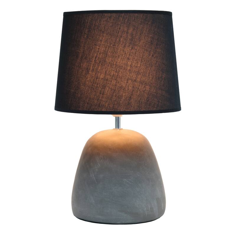 Concrete Table Lamp with Tapered Shade - 17" - Black