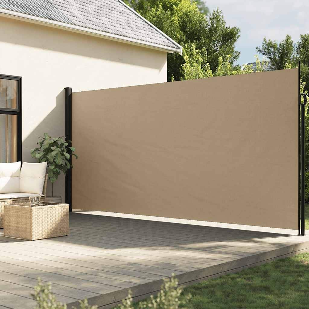 vidaXL Retractable Side Awning Patio Sun Shade Freestanding Privacy Screen