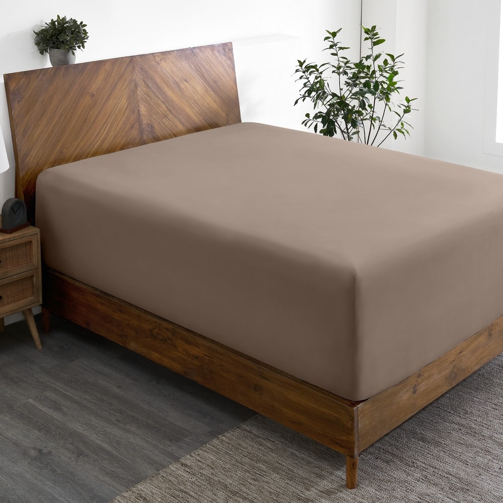 Bare Home Ultra-Soft Microfiber 22 Inch Extra Deep Pocket Fitted Sheet