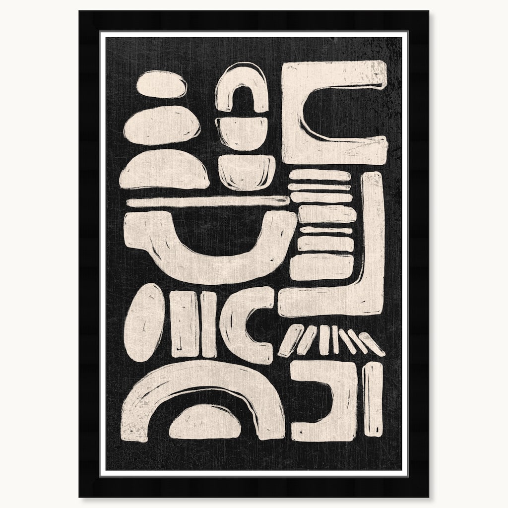 Wynwood Studio Abstract Construct Framed Boho Minimalist Abstract Prints