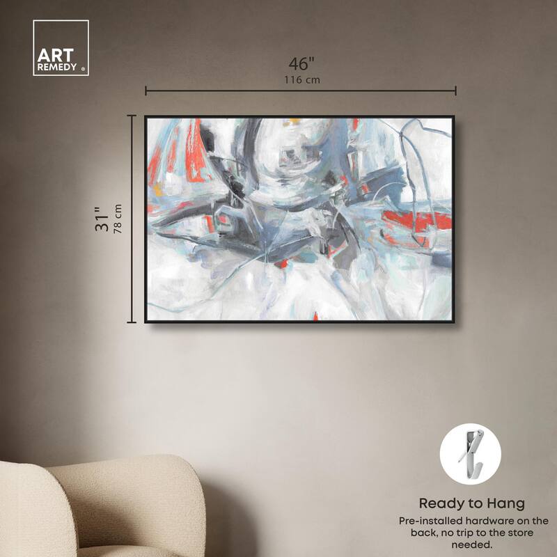 Grey Touches Canvas by Art Remedy