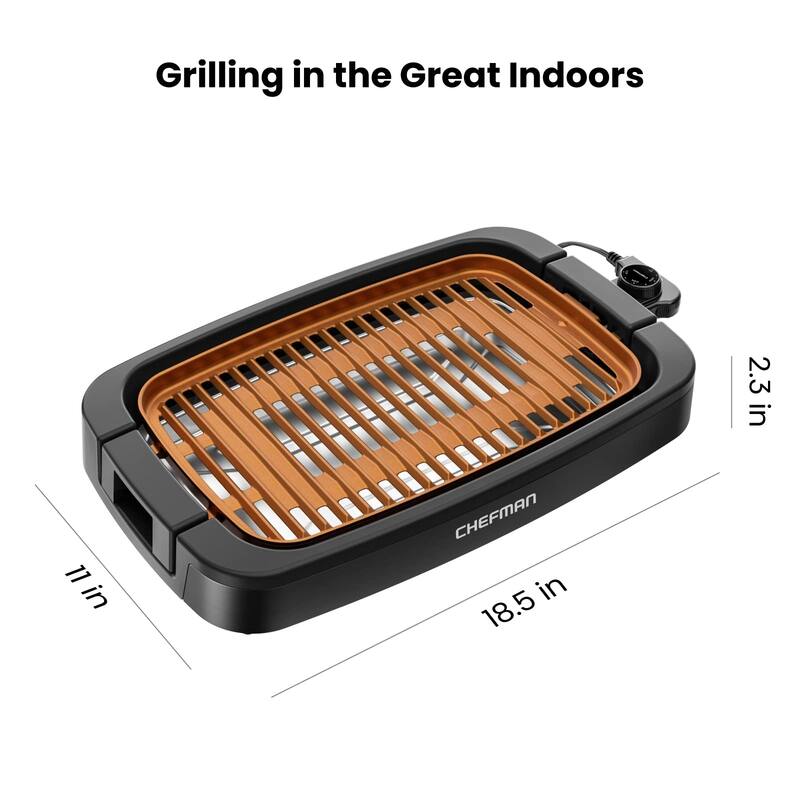 Smokeless Indoor Electric Grill, Extra Large, Nonstick Table Top Grill Grilling and BBQ with Adjustable Temperature Control