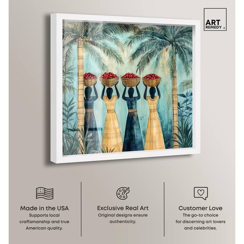 Walk Under Palms Shadowbox by Art Remedy