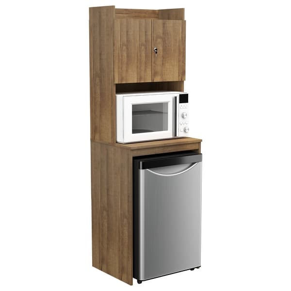 Inval Mini Refrigerator and Microwave Storage Cabinet - On Sale