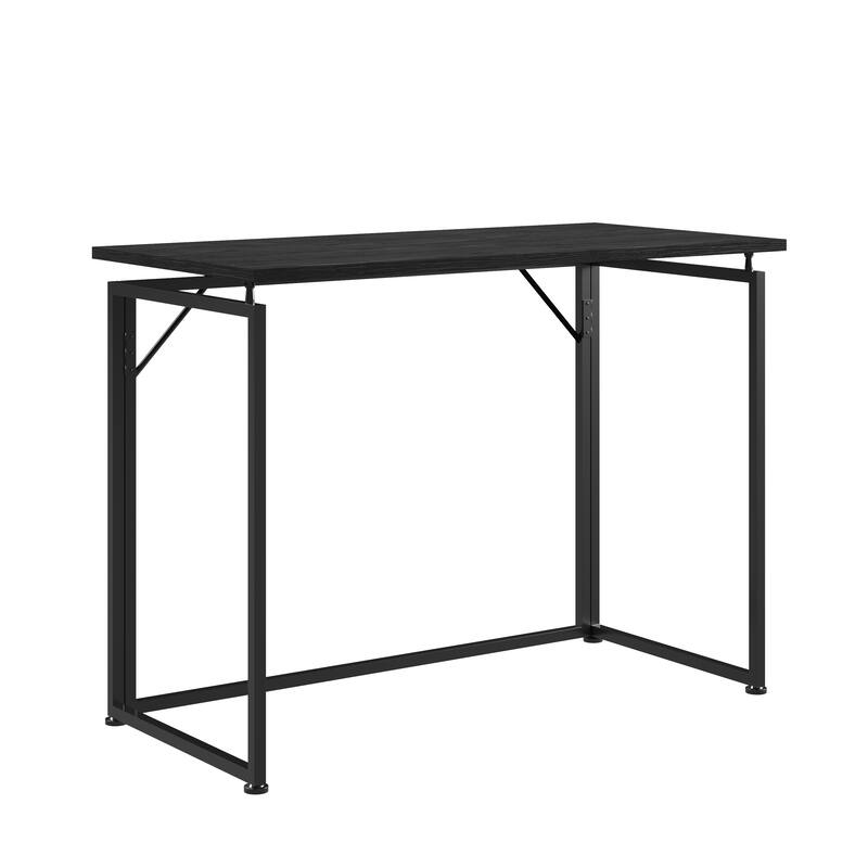 Space-Saving Folding Computer Desk - Convenient, Collapsible Design with Sturdy Steel Legs for Small Rooms