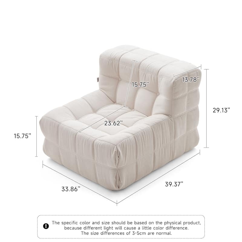 JASIWAY Modern Corduroy Fabric Upholstered Sofa