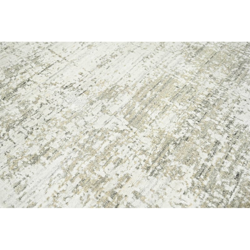 Hand Knotted 100% Wool Modern & Contemporary Oriental Area Rug Beige - 4' x 5' 10''