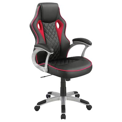Lucas Upholstered Adjustable Home Office Desk Chair Black