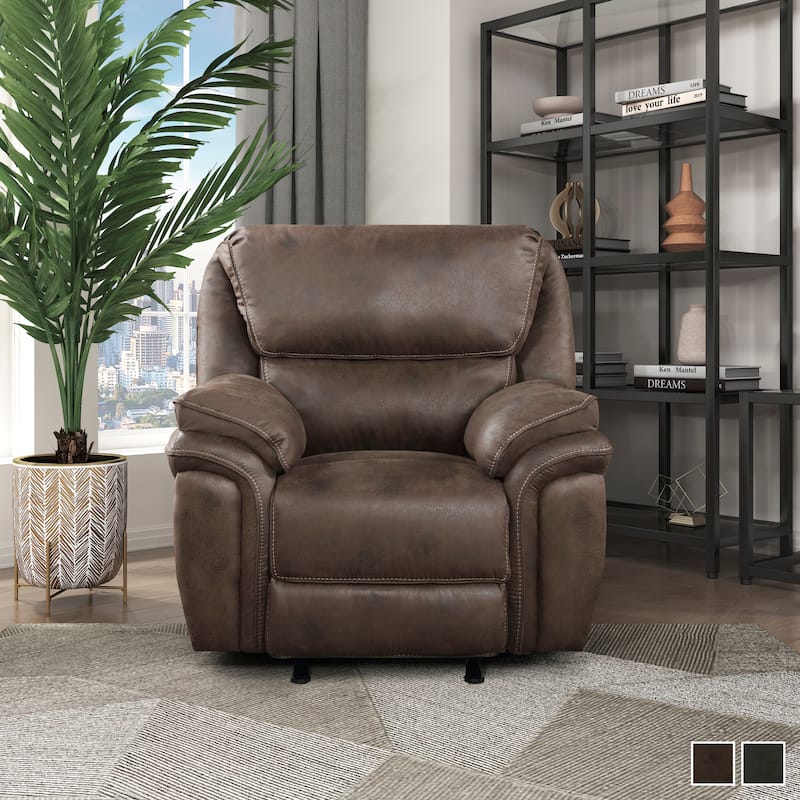 Regina Microfiber Rocker Manual Reclining Chair
