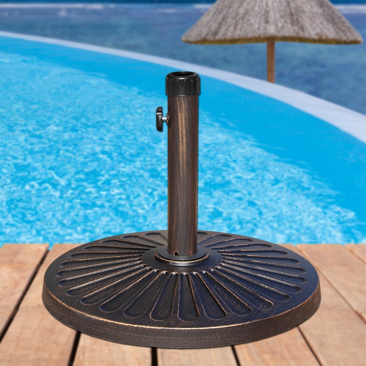 bronze umbrella base