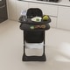 preview thumbnail 2 of 27, Adjustable High Chair for Babies Aged 0-6 Years with Safety Belt and Lockable Wheels Black