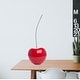 preview thumbnail 18 of 29, Cherry Resin Sculpture Large - Bright Red