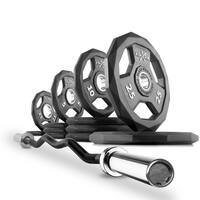 XM-3670 Olympic EZ Curl Bar Premium 115 lb Black Diamond Olympic Plate