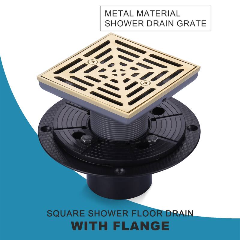 WOWOW 4.5 in. Floor Drain with Square Screw-Tite Strainer
