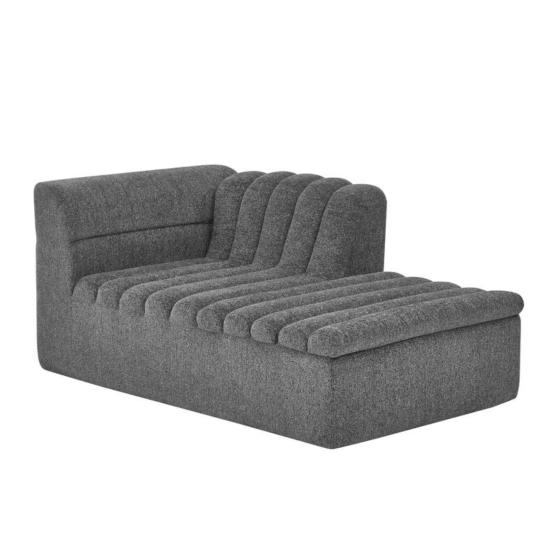 Modular Sectional Sofa with Chaise,Chenille Upholstered Boneless Couches,No Pillows Included