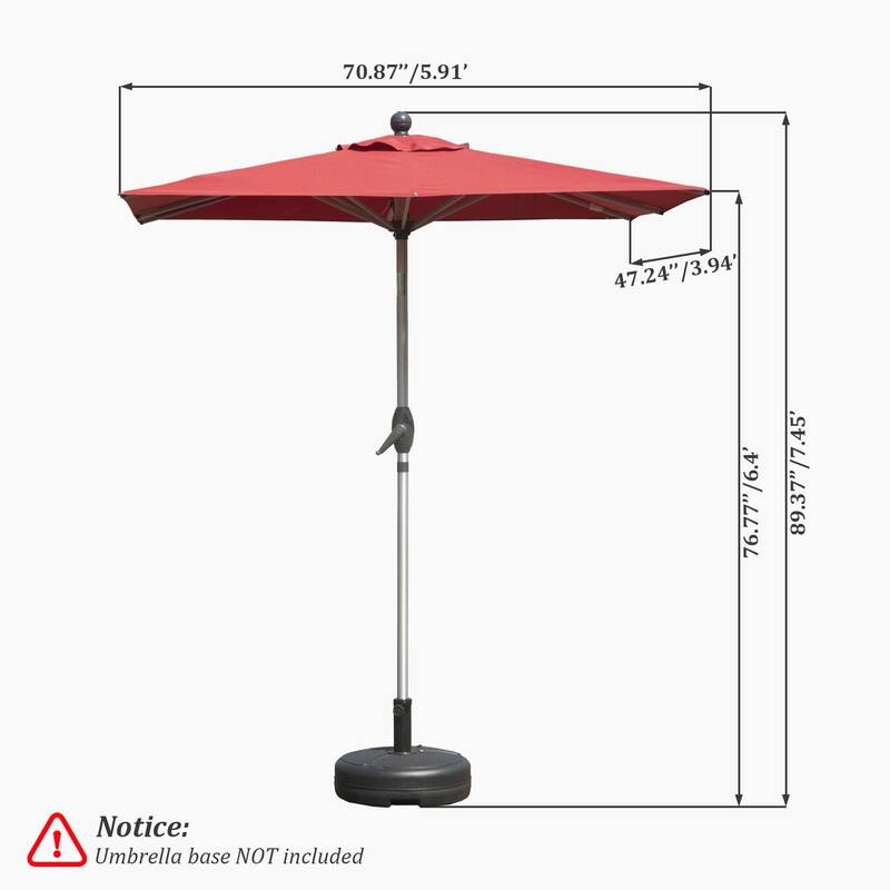 Aluminum Frame Patio Umbrella - Easy Tilt