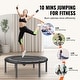 preview thumbnail 11 of 40, Foldable Mini Trampoline, Fitness Rebounder, Stable & Quiet Trampoline for Adults Indoor/Garden Workout