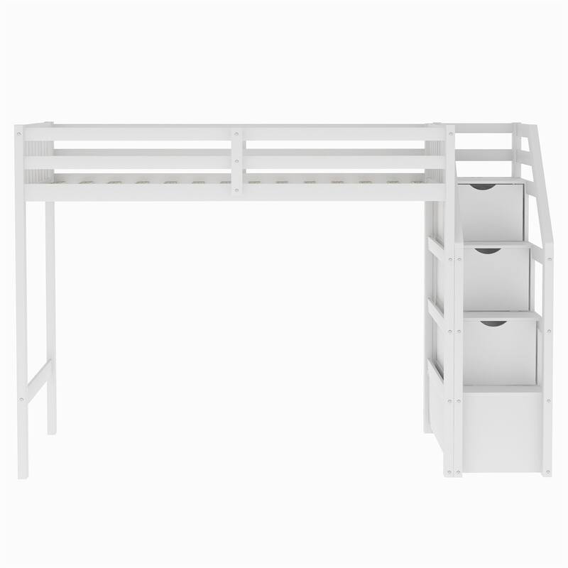 Merax Twin over Full Bunk Bed with Staircase