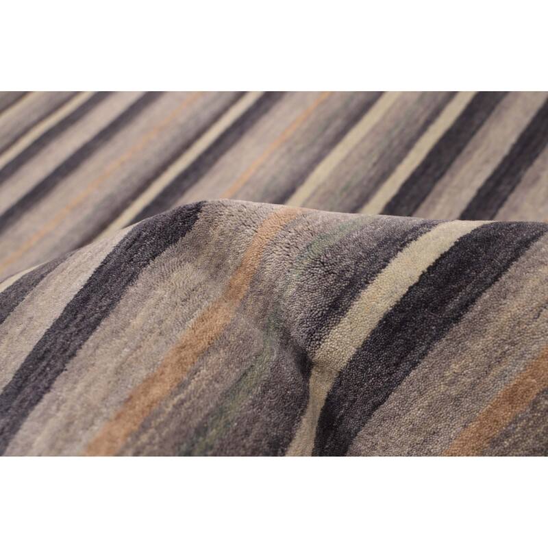 ECARPETGALLERY Hand Loomed Kashkuli Gabbeh Grey Wool Rug - 5'3 x 7'5