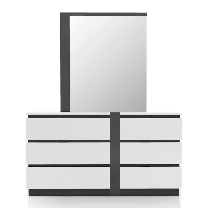 Conjira Modern White Wood 5-Piece Storage Platform Bedroom Set with USBs by Furniture of America
