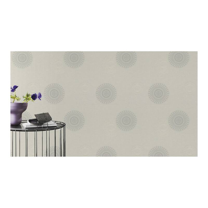 Rasch Eliel Off-White Medallion Wallpaper - 20.5 x 396 x 0.025