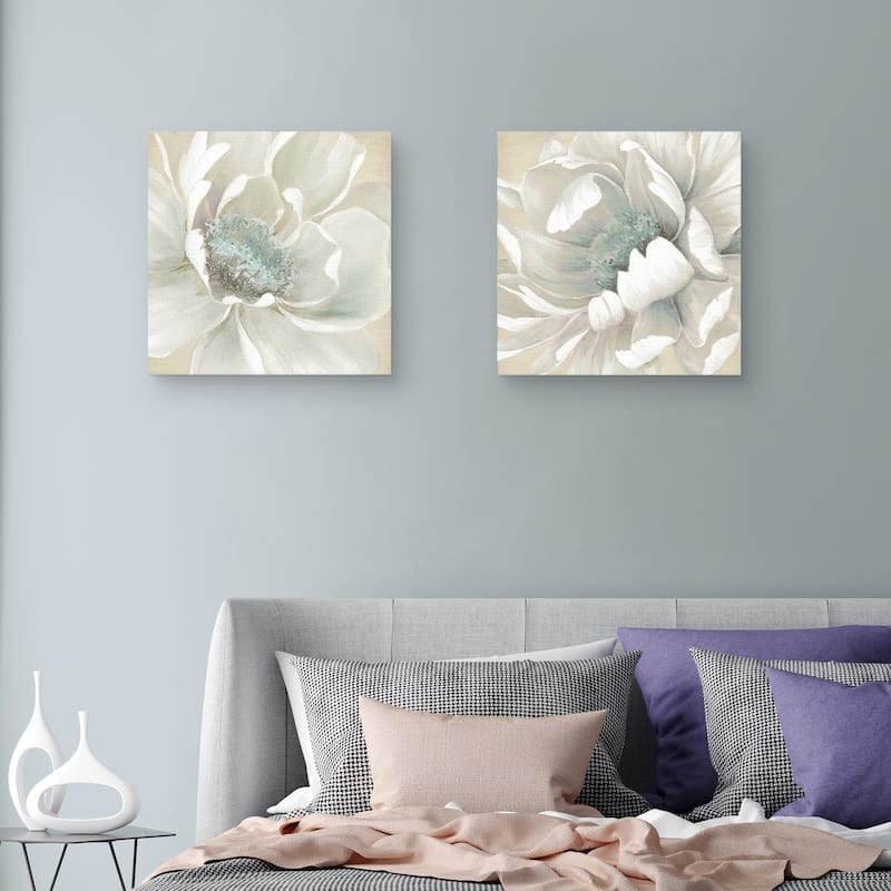 Winter Blooms I & II by Carol Robinson Canvas Art Prints