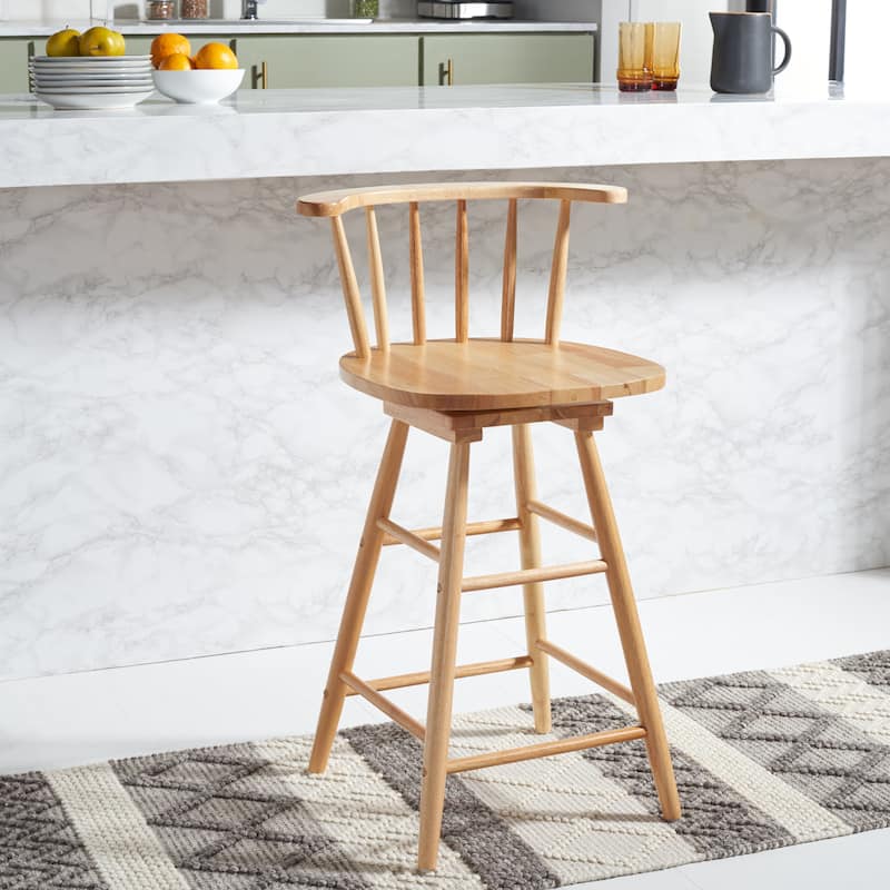 SAFAVIEH Gunnlaug Swivel 25-inch Counter Stool - 21 In. W x 17 In. D x 36 In. H - 21Wx17Dx36H
