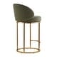 preview thumbnail 20 of 51, Spruce & Spring Chloe Upholstered Swivel Counter Bar Stool with Metal Frame and Arched Back