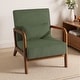 preview thumbnail 153 of 161, 25" W Mid Century Upholstered Wood Accent Chair with Pillow