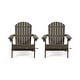 preview thumbnail 7 of 49, Bellwood Outdoor Acacia Wood Folding Adirondack Chairs (Set of 2) by Christopher Knight Home