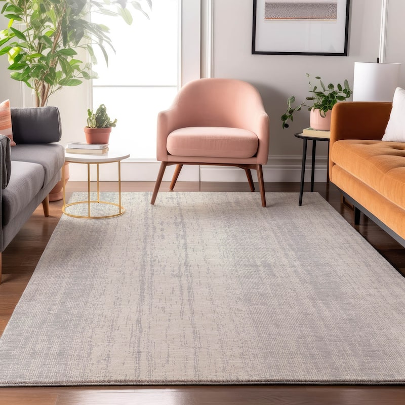Premium Washable Super Soft Transitional Ombre Mayfield Rug - Silver - 3' x 5'